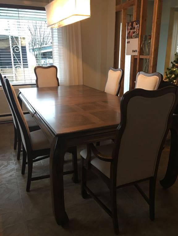 Restauration salle à manger - Ébénisterie et rembourrage Châteauguay
